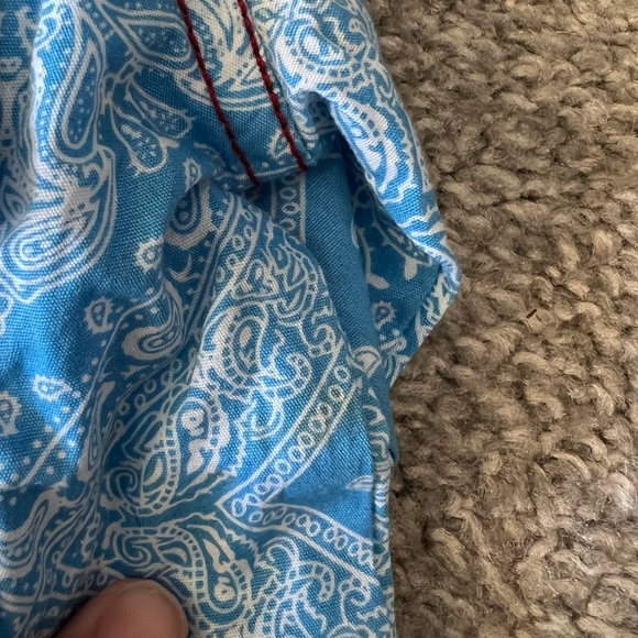 Cowboy hardware shirt baby boy 6m blue paisley pearl snap western rodeo cowboy - Picture 5 of 12